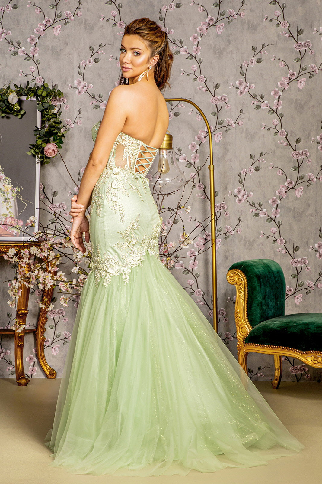 Embroidered Strapless Mermaid Dress by GLS Gloria GL3211