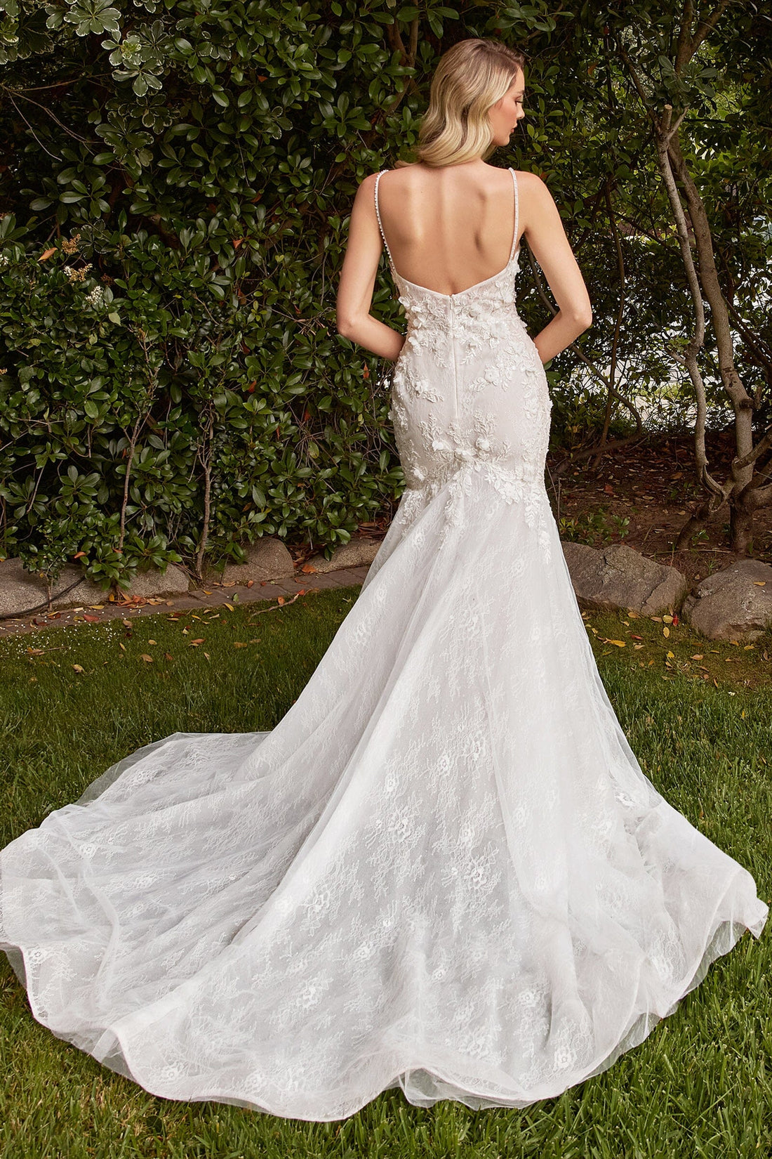 Sleeveless Lace Mermaid Bridal Gown by Ladivine CD856W